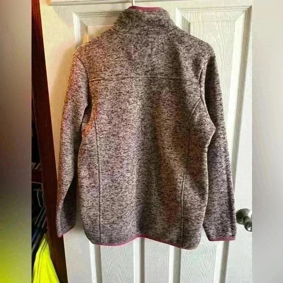 Simply Southern Women’s 1/4 Snap Pullover Size Large Pink Pockets Fleece - Picture 2 of 4